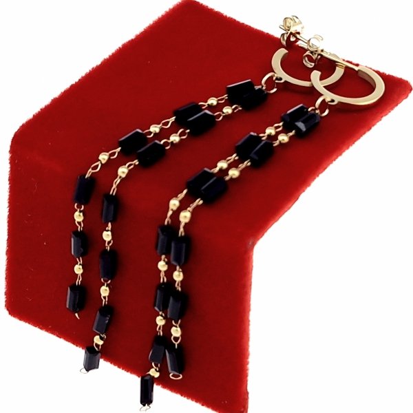 gold earrings made of stainless steel