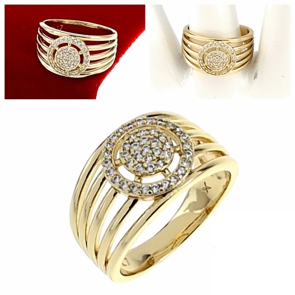 gold ring 18,60mm. gold-plated engagement xuping