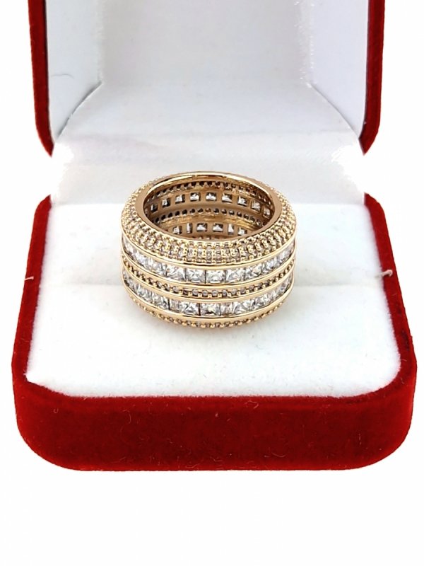 gold ring 18,60mm. gold-plated engagement xuping