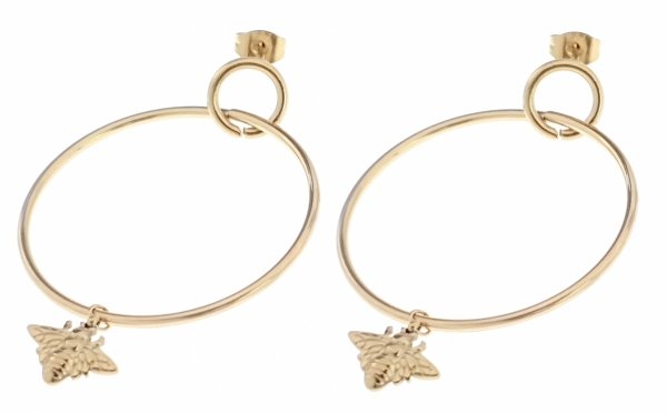 gold earrings made of stainless steel
