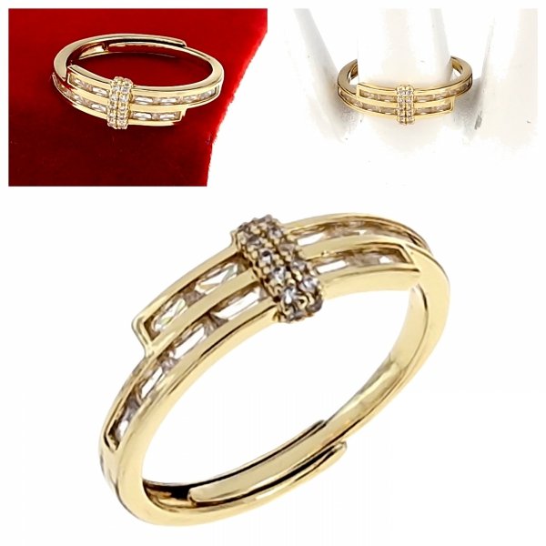 gold ring 18,60mm. gold-plated engagement xuping