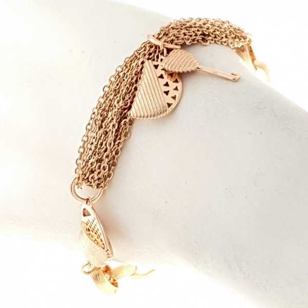gold bracelet for a gold-plated leg