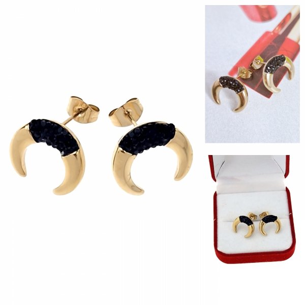 gold earrings made of stainless steel