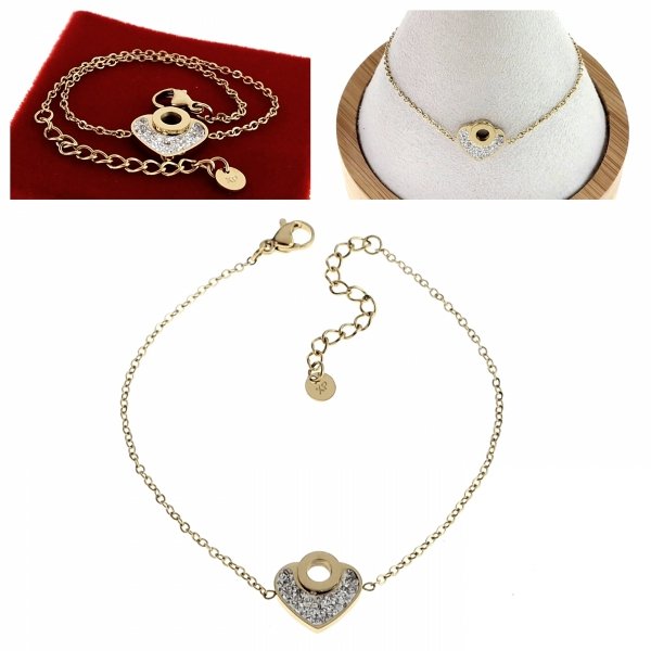 BRACELET GOLD CELEBRITY STAINLESS STEEL