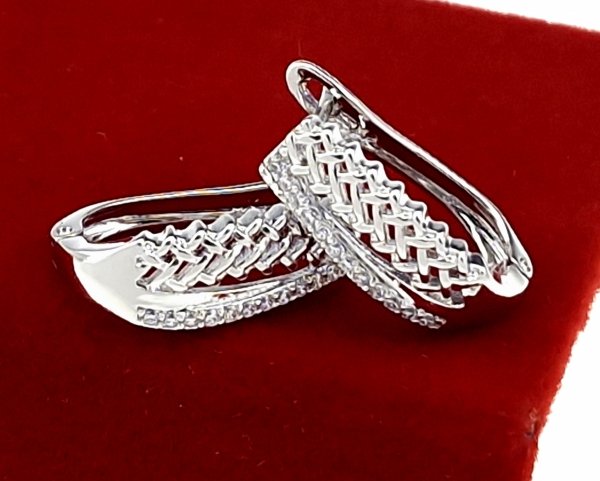 gold plated earrings with exclusive cubic zirconia