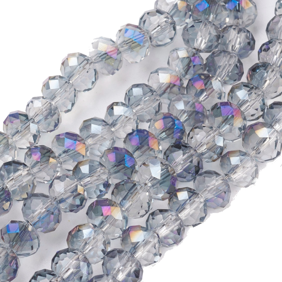 Glass beads faceted strands