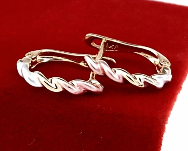 gold plated earrings with exclusive cubic zirconia