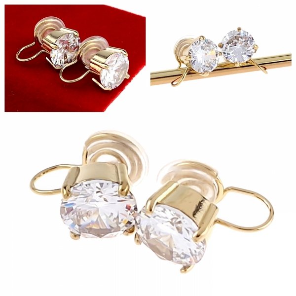 gold earrings made of stainless steel