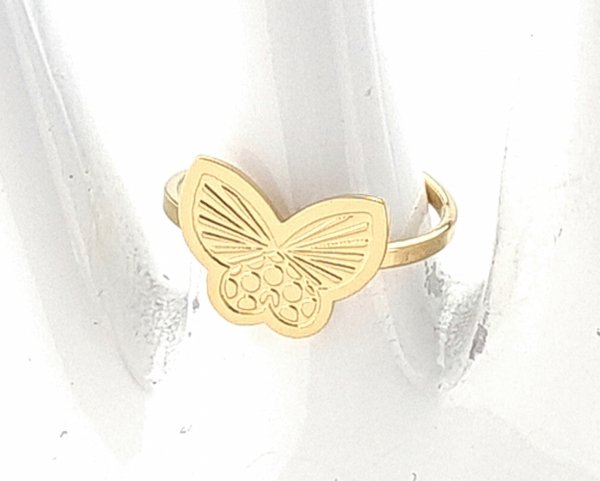 ring 18,30mm gold stainless steel
