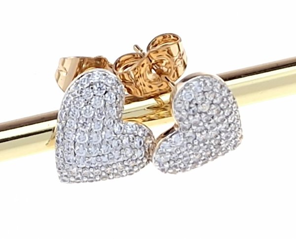 gold plated earrings with exclusive cubic zirconia