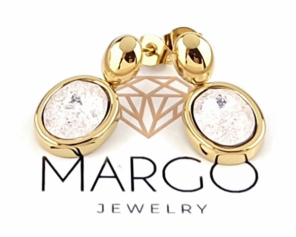 gold earrings made of stainless steel