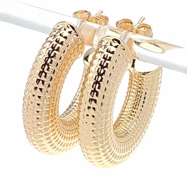 gold plated earrings with exclusive cubic zirconia