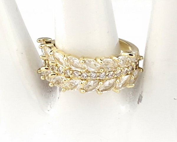 gold ring 18,60mm. gold-plated engagement xuping