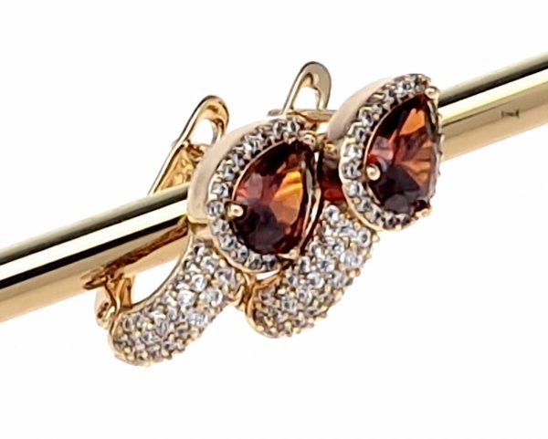 exclusive swarovski gold-plated earrings