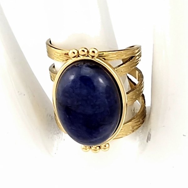 ring 18,30mm gold stainless steel