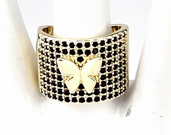 gold ring 17,00mm. gold-plated engagement xuping
