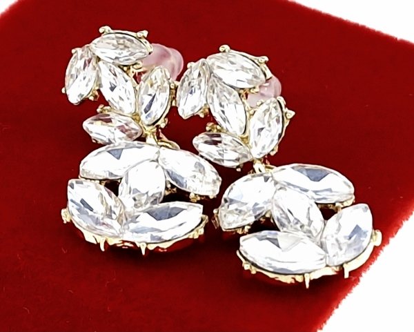 gold plated earrings with exclusive cubic zirconia