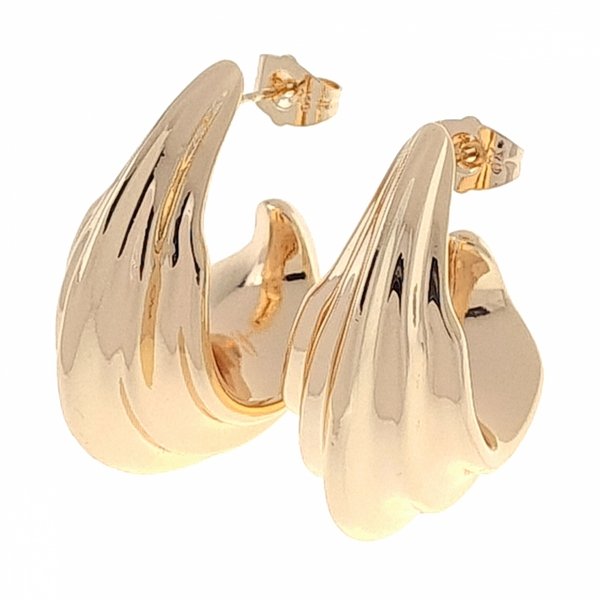 gold plated earrings with exclusive cubic zirconia