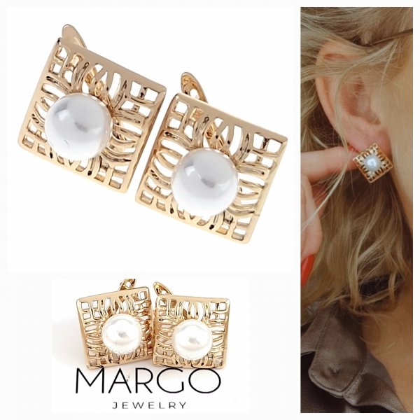 gold plated earrings with exclusive cubic zirconia