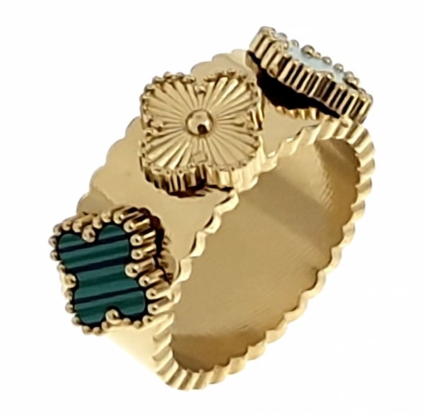 ring 19,00mm gold stainless steel