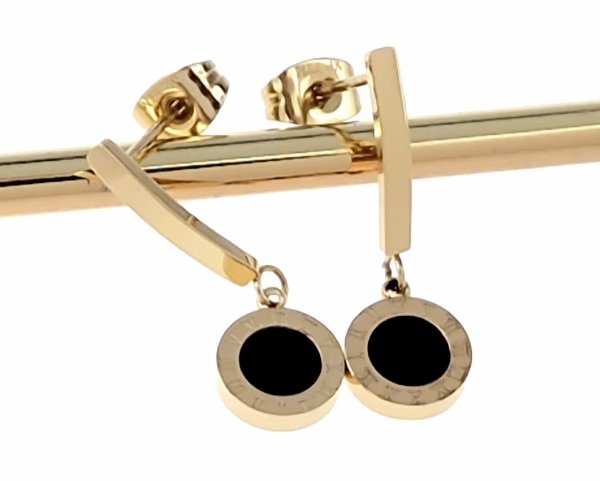 gold earrings made of stainless steel