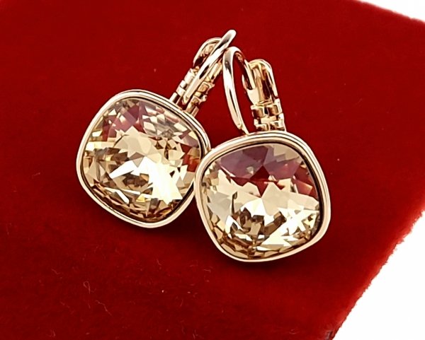 exclusive swarovski gold-plated earrings