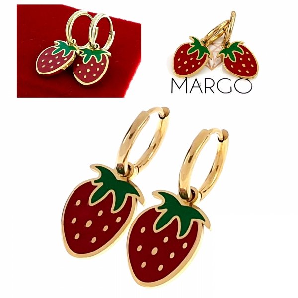 gold earrings made of stainless steel
