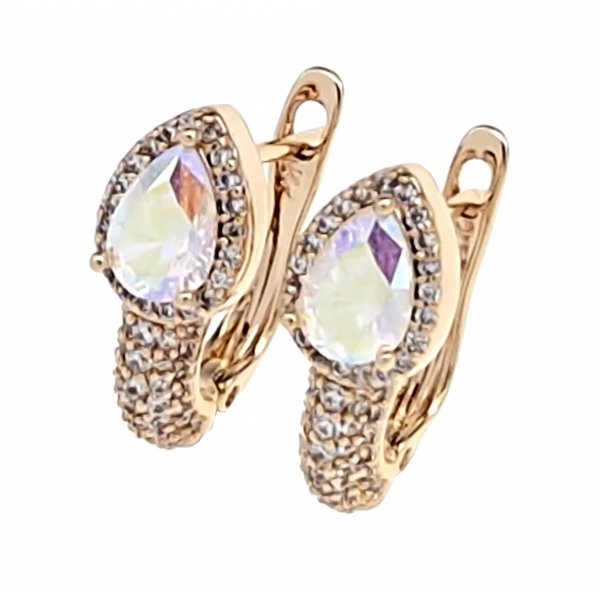 exclusive swarovski gold-plated earrings