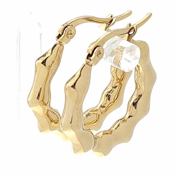 gold earrings made of stainless steel