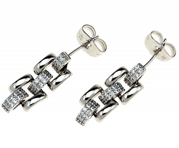gold plated earrings with exclusive cubic zirconia
