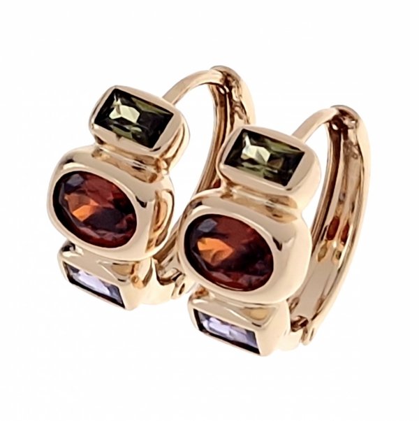 gold plated earrings with exclusive cubic zirconia