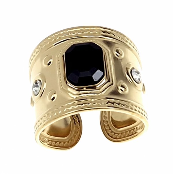 ring 18,30mm gold stainless steel