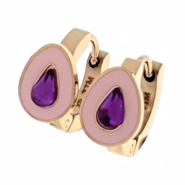 gold earrings made of stainless steel