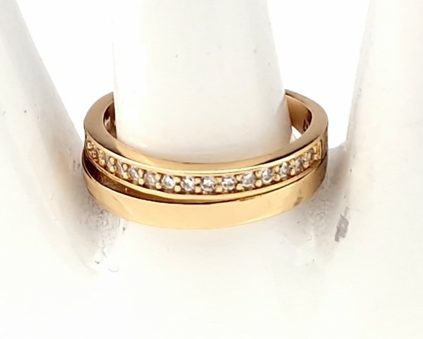 gold ring 18,60mm. gold-plated engagement xuping