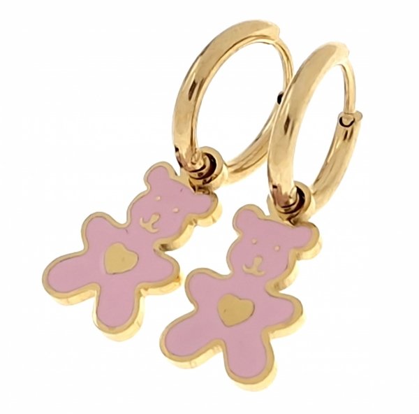 gold earrings made of stainless steel