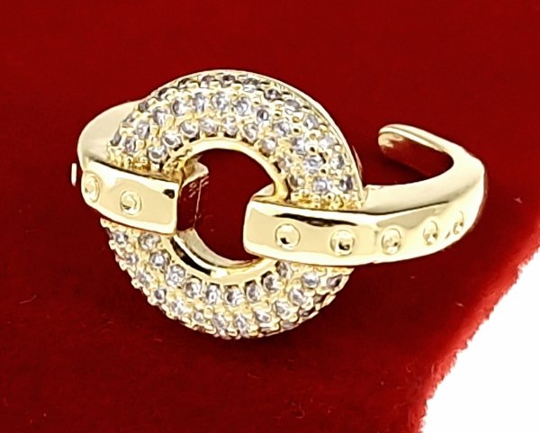 gold ring 17,00mm. gold-plated engagement xuping