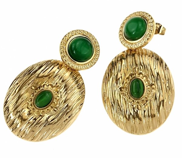 gold earrings made of stainless steel