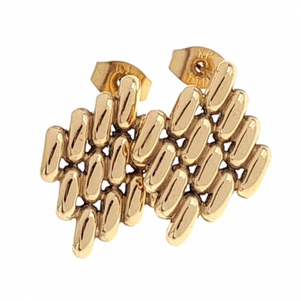 gold plated earrings with exclusive cubic zirconia