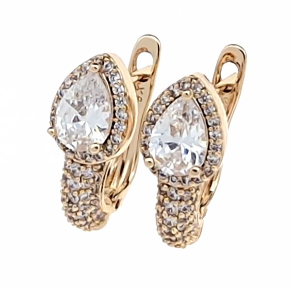 exclusive swarovski gold-plated earrings