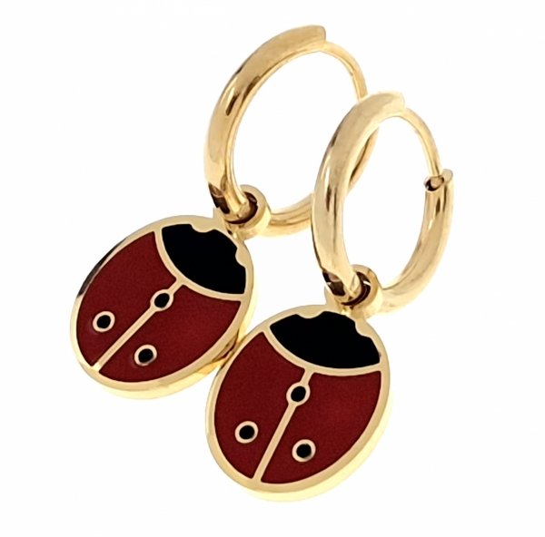 gold earrings made of stainless steel