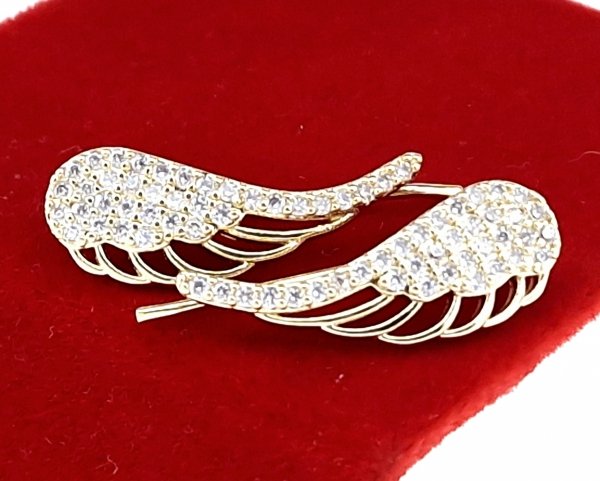 gold plated earrings with exclusive cubic zirconia