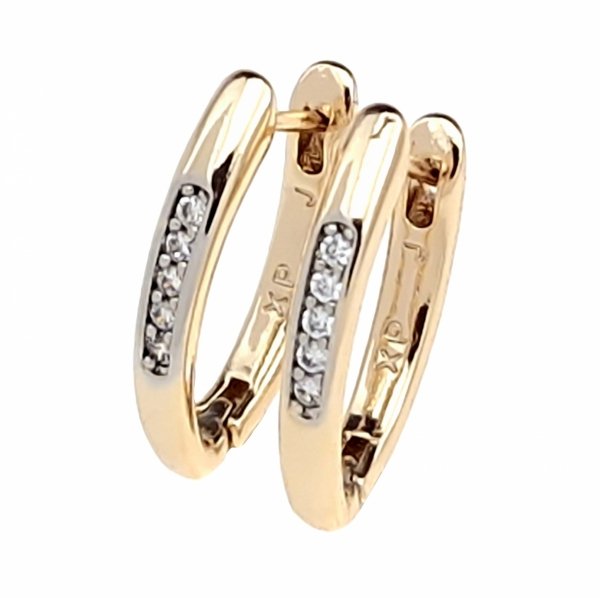 gold plated earrings with exclusive cubic zirconia
