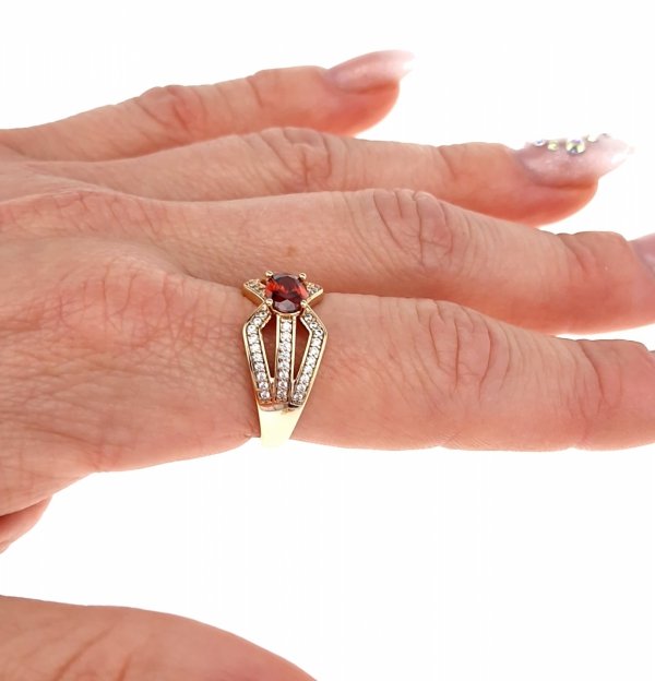 gold ring 18,60mm. gold-plated engagement xuping