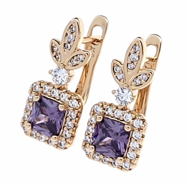 exclusive swarovski gold-plated earrings