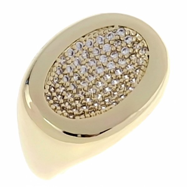 gold ring 17,00mm. gold-plated engagement xuping