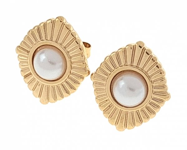 gold plated earrings with exclusive cubic zirconia