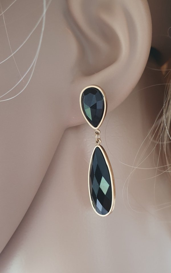 gold earrings made of stainless steel