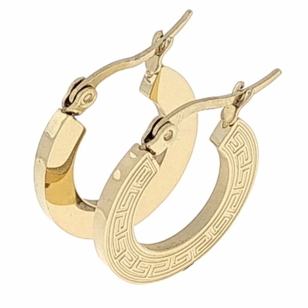 gold earrings made of stainless steel