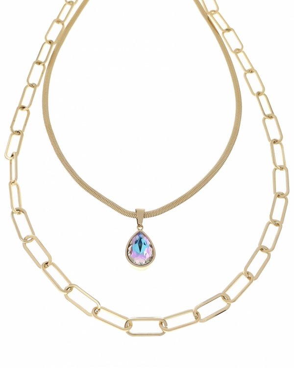 GOLD CHAIN NECKLACE celebrity STAINLESS STEEL