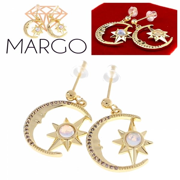 gold plated earrings with exclusive cubic zirconia